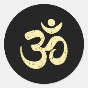Rijke Sfeer Om Omkar Aum Symbool Spirituele Yoga M Ronde Sticker