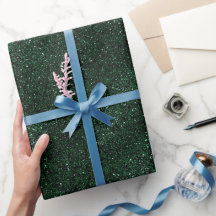 Rijke Smaragdgroene Metallic Zwarte Glitter Patroo