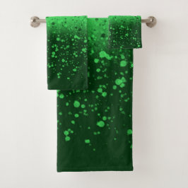 Rijke smaragdgroene minimalistische kunst bad handdoek