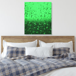 Rijke smaragdgroene minimalistische kunst canvas afdruk