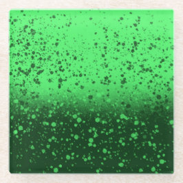 Rijke smaragdgroene minimalistische kunst glazen onderzetter