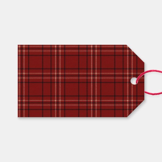 Rijke Tartan Cadeaulabel (Voorkant (Horizontaal))