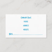 Rijke Turquoise Visitekaartjes (Achterkant)