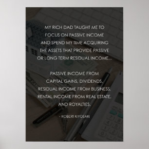 Rijke vader versus arme vader - Motivatie geld Poster