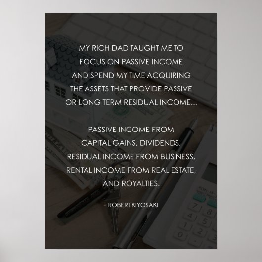 Rijke vader versus arme vader - Motivatie geld Poster (Voorkant)