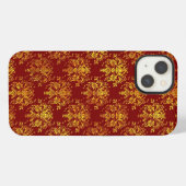 Rijke vakantiedamask iPhone hoesje (Achterkant horizontaal)