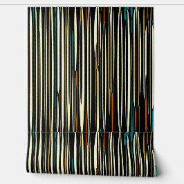 Rijke veelkleurige houten ontwerpbehang behang