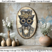 Rijke Victoriaans Steampunk Black Cat AB6 Decoupag Tissuepapier