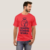 Rijke Wijsheid knipoogt T-shirt (Voorkant volledig)