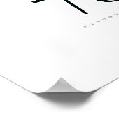 Rijke Winterblauwe Bruiloft Welkom Bord Poster (Hoek)