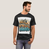 Rijke wonderen knipogen t-shirt (Voorkant volledig)