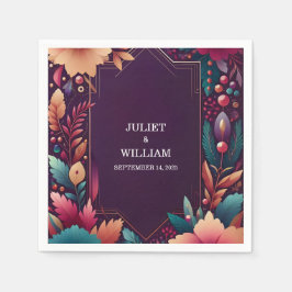 Rijke zachte Blauwgroen Herfst Gem Bold Jewel Tone Servet