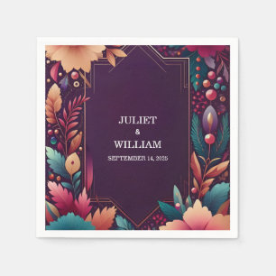 Rijke zachte Blauwgroen Herfst Gem Bold Jewel Tone Servet