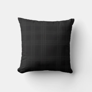 Rijke zwarte tonen Schotse tartan plaid patroon Kussen