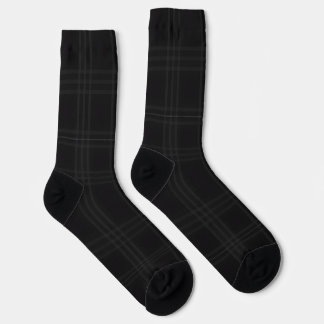 Rijke zwarte tonen Schotse tartan ruitpatroon Sokken