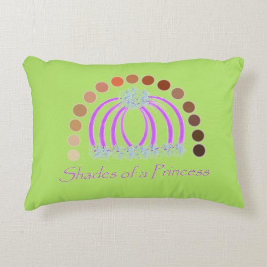 Rijkelijk op tinten van een prinses make-up regenb accent kussen (Voorkant)