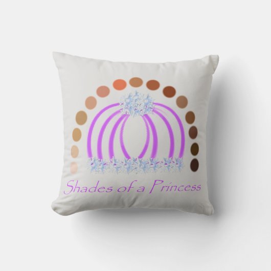 Rijkelijk op tinten van een prinses make-up regenb kussen (Voorkant)