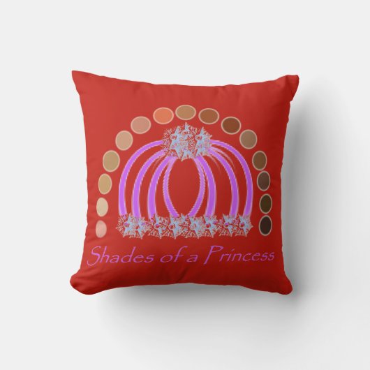 Rijkelijk op tinten van een prinses make-up regenb kussen (Voorkant)