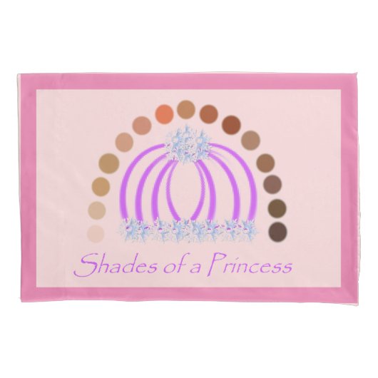 Rijkelijk op tinten van een prinses make-up regenb kussensloop (Voorkant)