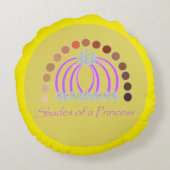 Rijkelijk op tinten van een prinses make-up regenb rond kussen (Achterkant)