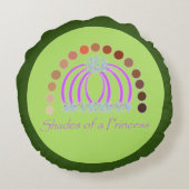 Rijkelijk op tinten van een prinses make-up regenb rond kussen (Achterkant)