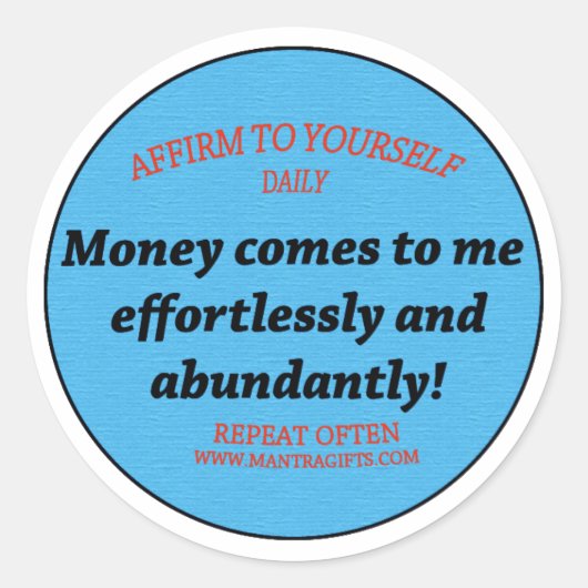 rijkelijk ronde sticker (Voorkant)