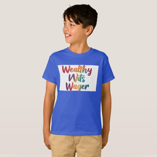 Rijken willen wedden." t-shirt (Voorkant volledig)