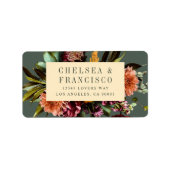 Rijkheid van de Boer Kleurrijke Floral Wedding Gre Etiket (Voorkant)