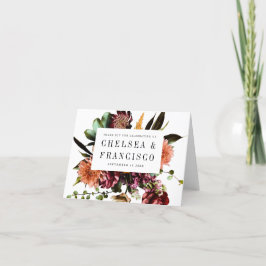 Rijkheid van het Colorful Wedding van de Lente Bedankkaart