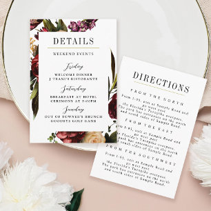 Rijkheid van het Colorful Wedding van de Lente Informatiekaartje