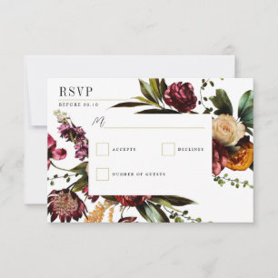 Rijkheid van het Colorful Wedding van de Lente RSVP Kaartje