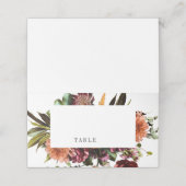 Rijkheid van het Lentkleurige Floral Wedding Plaatskaartje (Buitenkant ongevouwen)