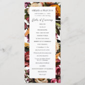 Rijkheid van het Lentkleurige Floral Wedding Programmakaart (Voorkant)