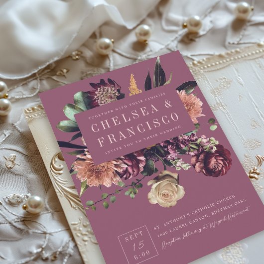 Rijkheid van het Paarse lentekleurig orchidee huwe Kaart