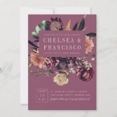 Rijkheid van het Paarse lentekleurig orchidee huwe Kaart (Voorkant)