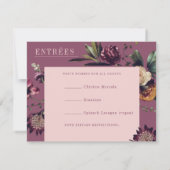 Rijkheid van het Paarse lentekleurig orchidee huwe RSVP Kaartje (Achterkant)