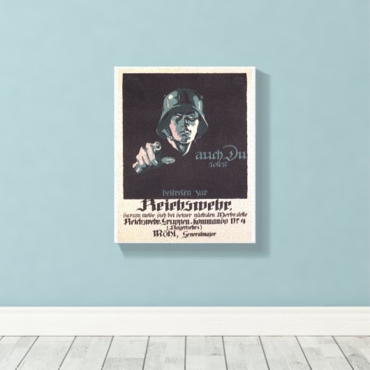 Rijksleger Propaganda Poster Canvas Afdruk (Insitu (Houten vloer))