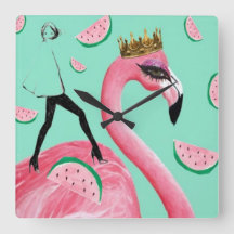 Rijksroze en Blauwgroen flamingo schattige pop klo