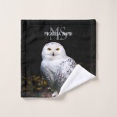 Rijkswintersnuffeluil (monogram) bad handdoek (Wasdoekje)