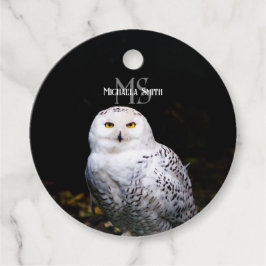 Rijkswintersnuffeluil (monogram) bedankjes labels