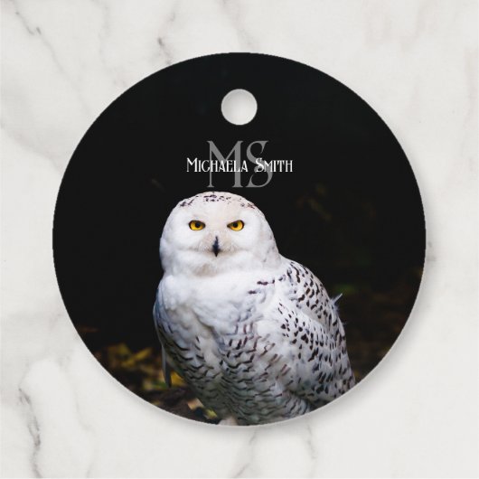 Rijkswintersnuffeluil (monogram) bedankjes labels (Achterkant)