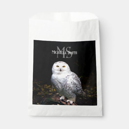 Rijkswintersnuffeluil (monogram) bedankzakje (Voorkant)