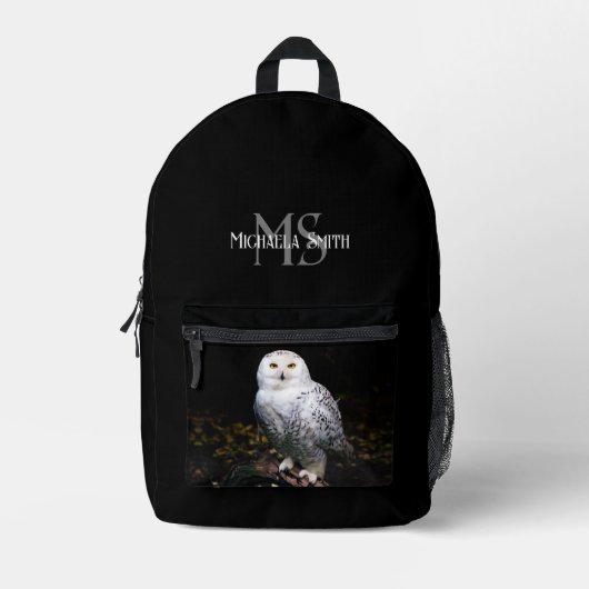 Rijkswintersnuffeluil (monogram) bedrukte rugzak (Voorkant)