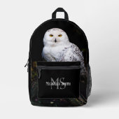 Rijkswintersnuffeluil (monogram) bedrukte rugzak (Voorkant)