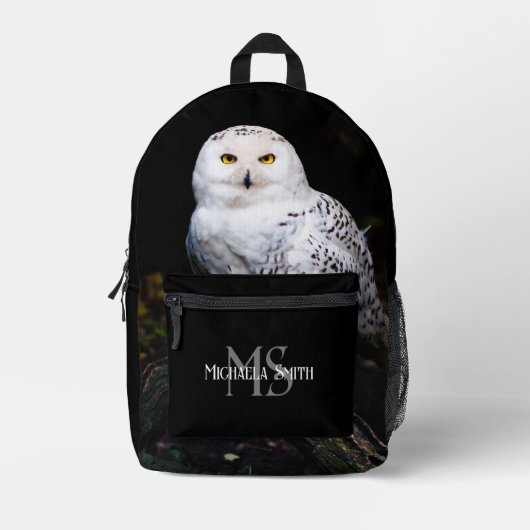 Rijkswintersnuffeluil (monogram) bedrukte rugzak (Voorkant)