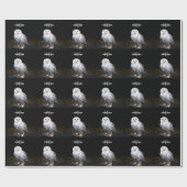 Rijkswintersnuffeluil (monogram) cadeaupapier (Vlak)