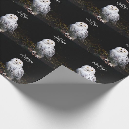 Rijkswintersnuffeluil (monogram) cadeaupapier (Hoek)