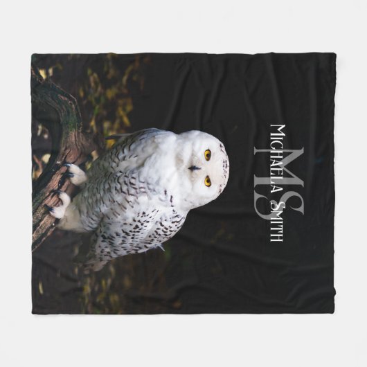 Rijkswintersnuffeluil (monogram) fleece deken (Voorkant (Horizontaal))