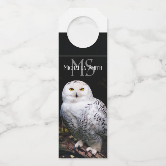 Rijkswintersnuffeluil (monogram) flessenhanger (Achterkant)