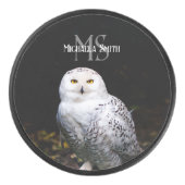 Rijkswintersnuffeluil (monogram) hockey puck (Voorkant)